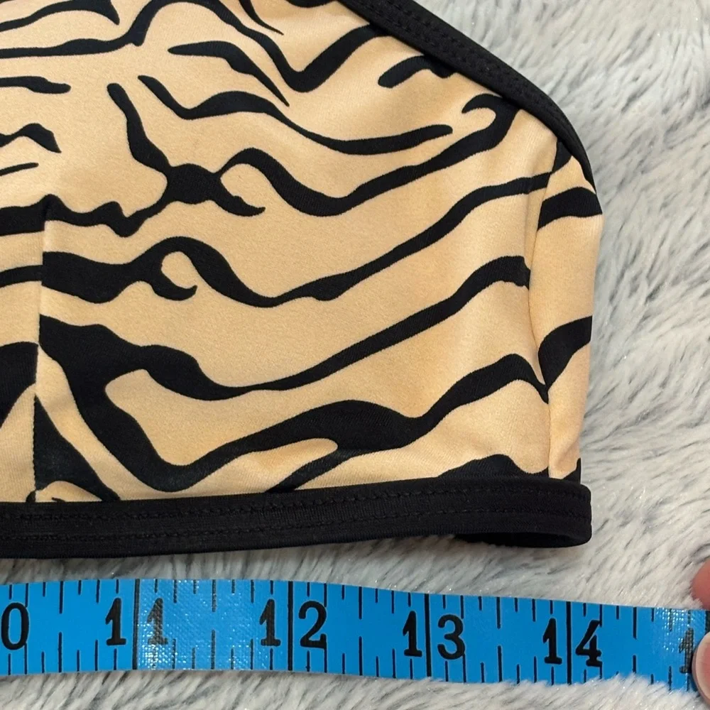 Venus Zebra Print Halter Bikini Set, top- size 8, bottom - size 10 - Picture 4 of 12